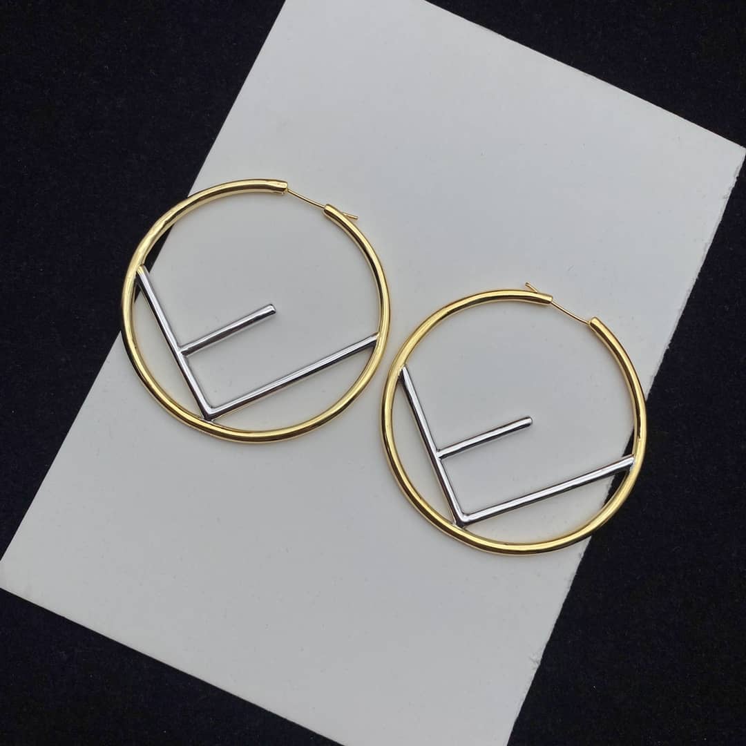 Knockoff F**di Logo Earring