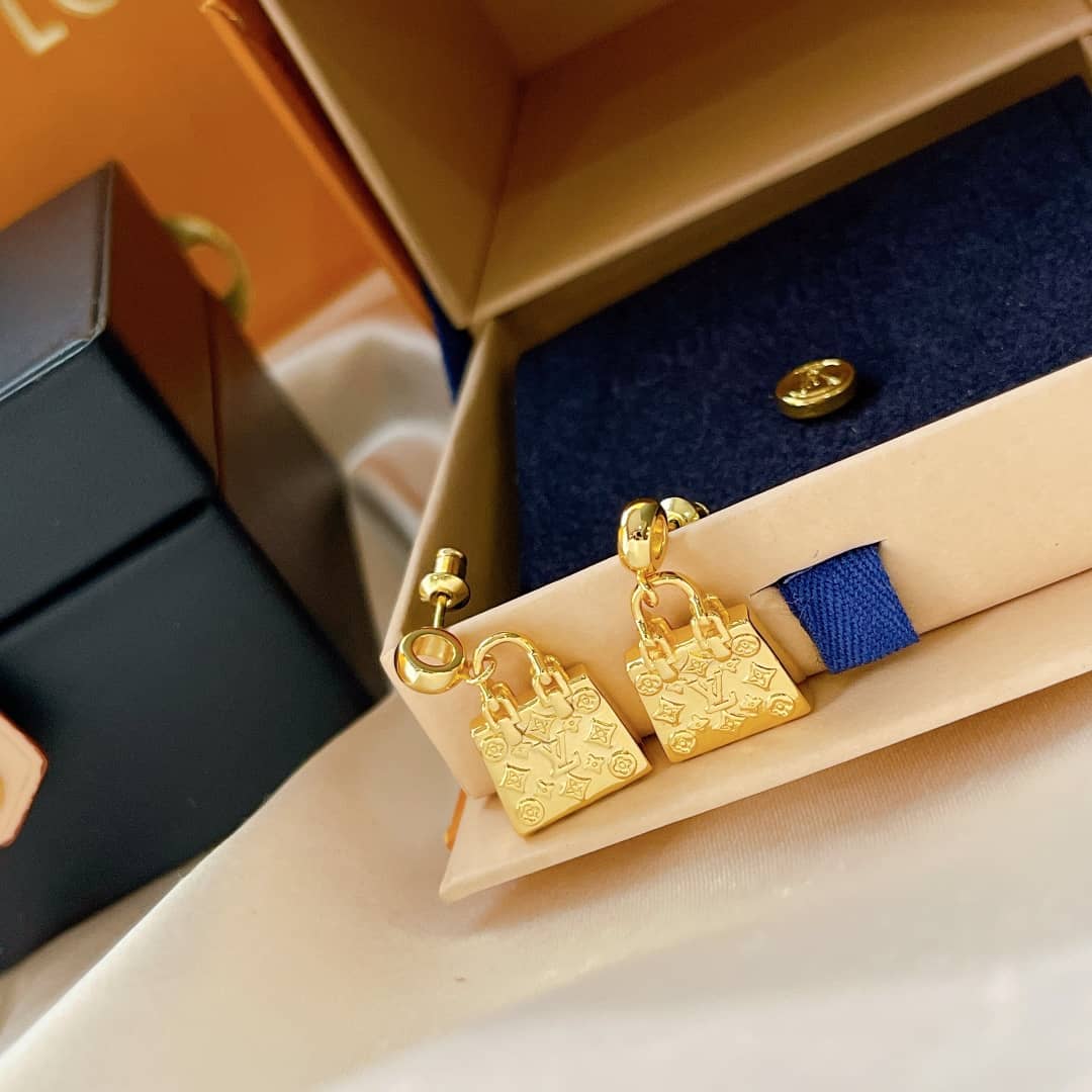 LV Hoop Earrings Dupe Logo AAA+