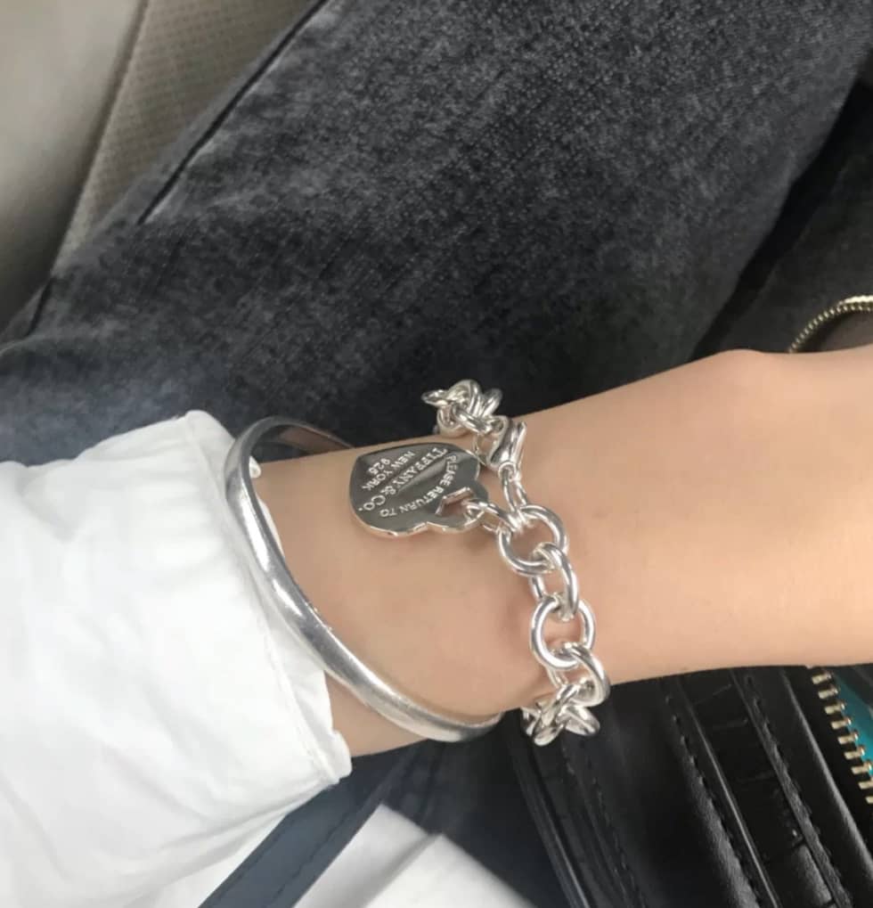 Fake T*f*ny Logo Bracelet