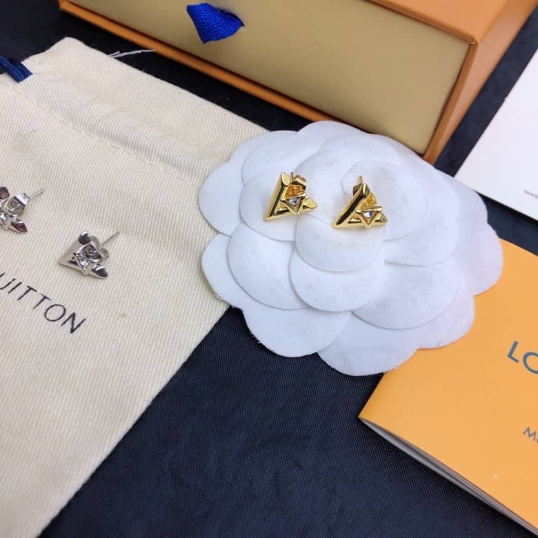 LV Hoop Earrings Dupe Logo