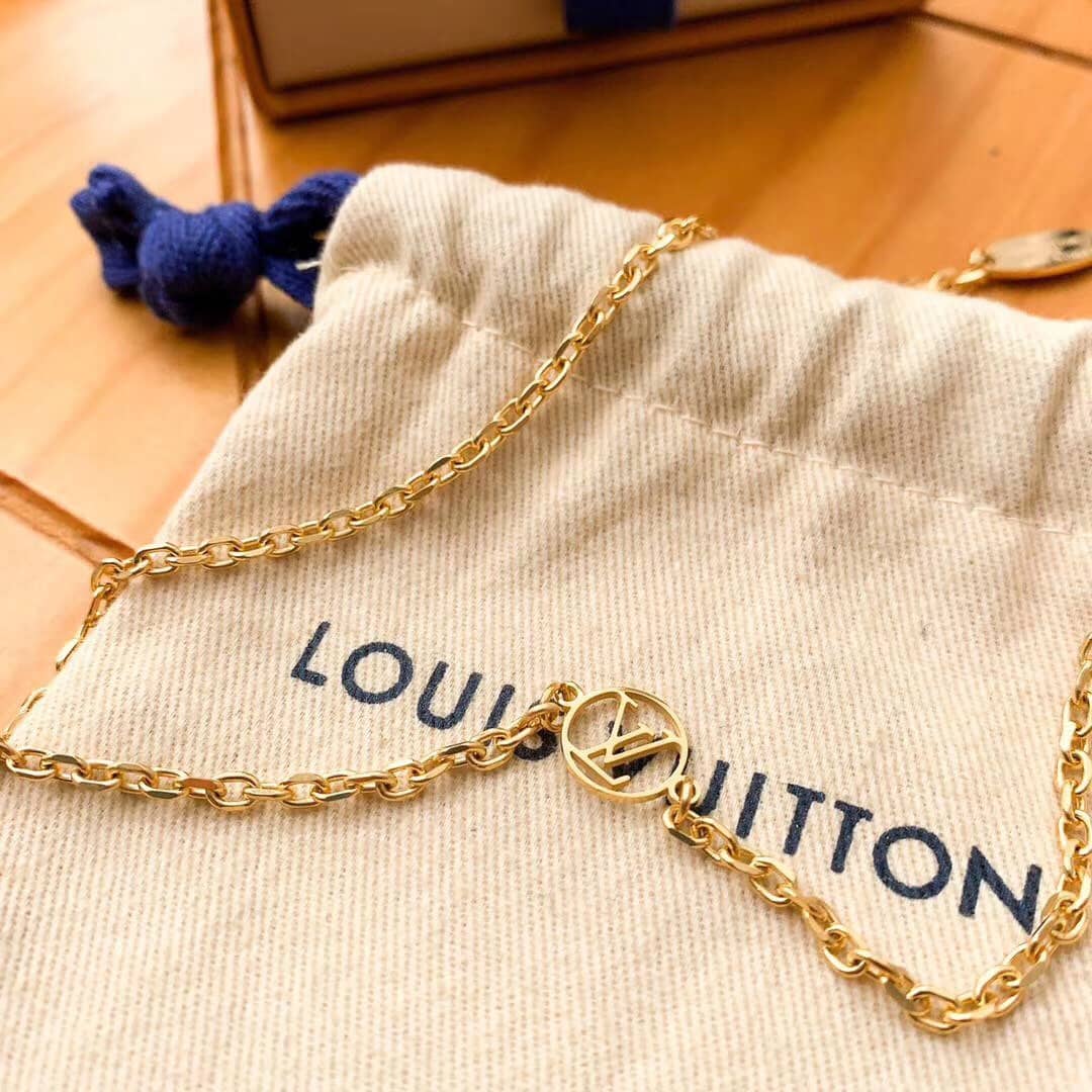 Fake L0vis Vvtt0n Logo Necklace