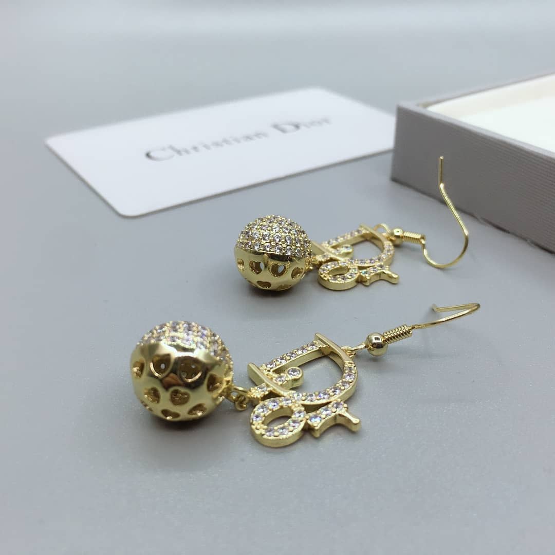 Knockoff Chr1st1an D10r Logo Earring