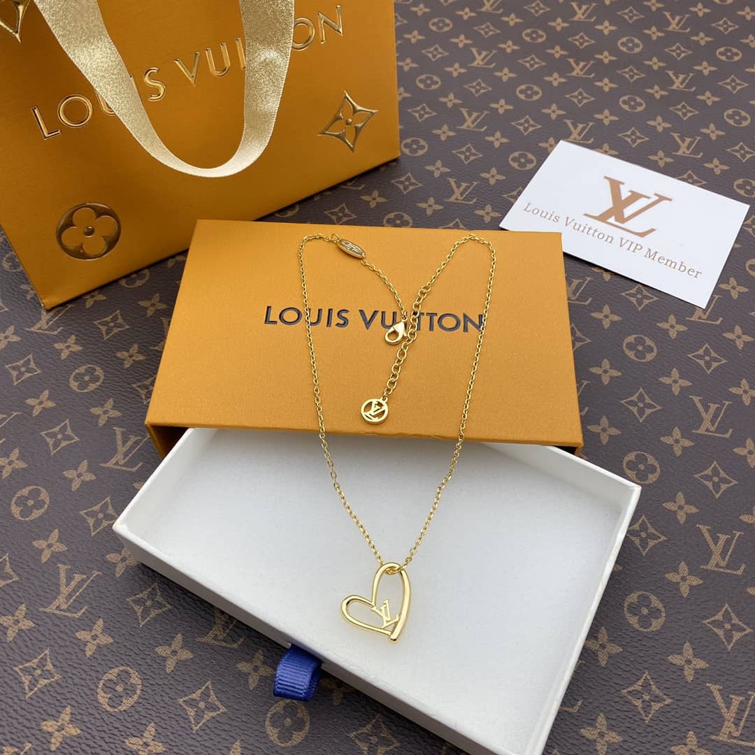 Fake L0vis Vvtt0n Logo Necklace
