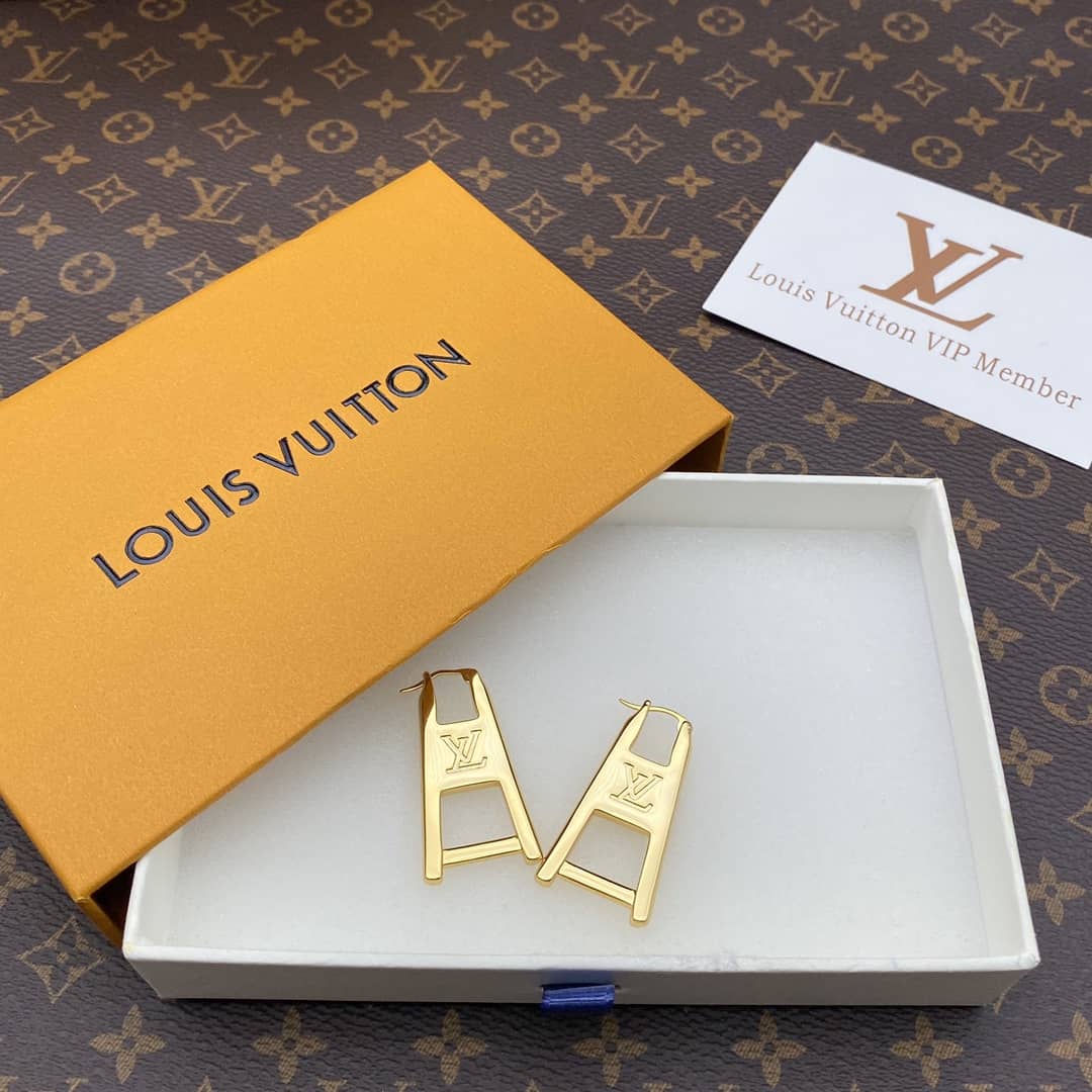 LV Hoop Earrings Dupe Logo AAA+