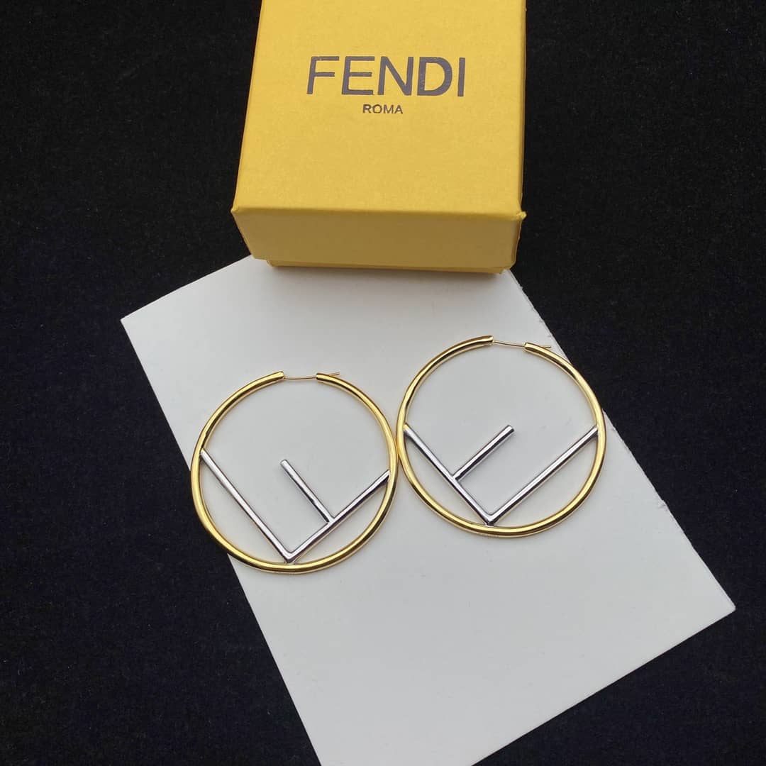 Knockoff F**di Logo Earring
