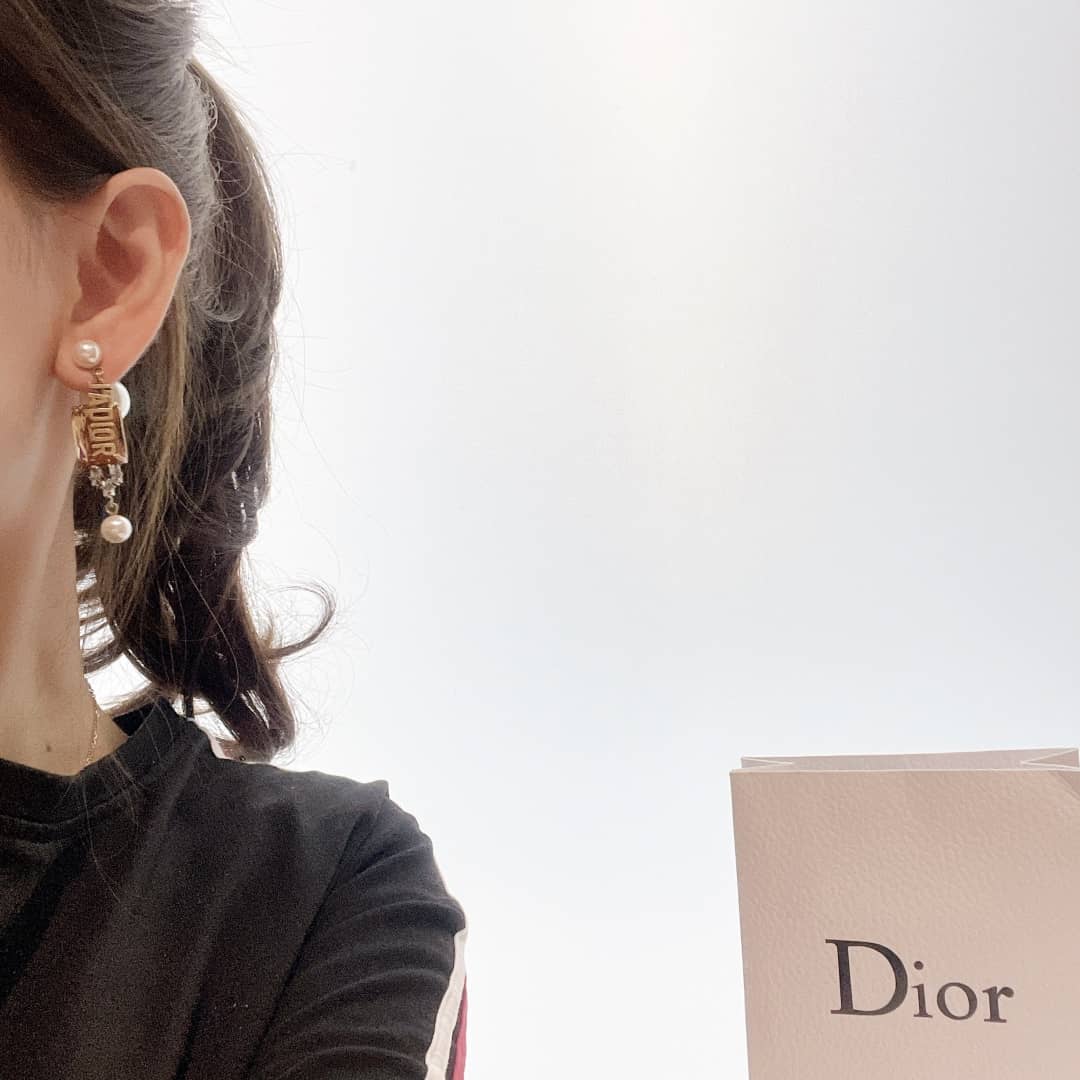 Fake Chr1st1an D10r Logo Earring