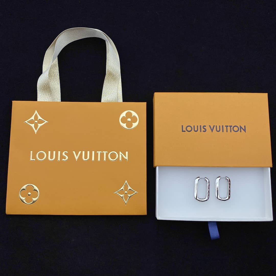 LV Hoop Earrings Dupe Logo AAA+