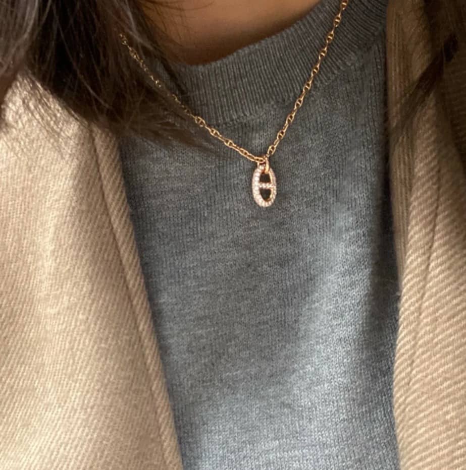 Fake H**me5 Logo Necklace