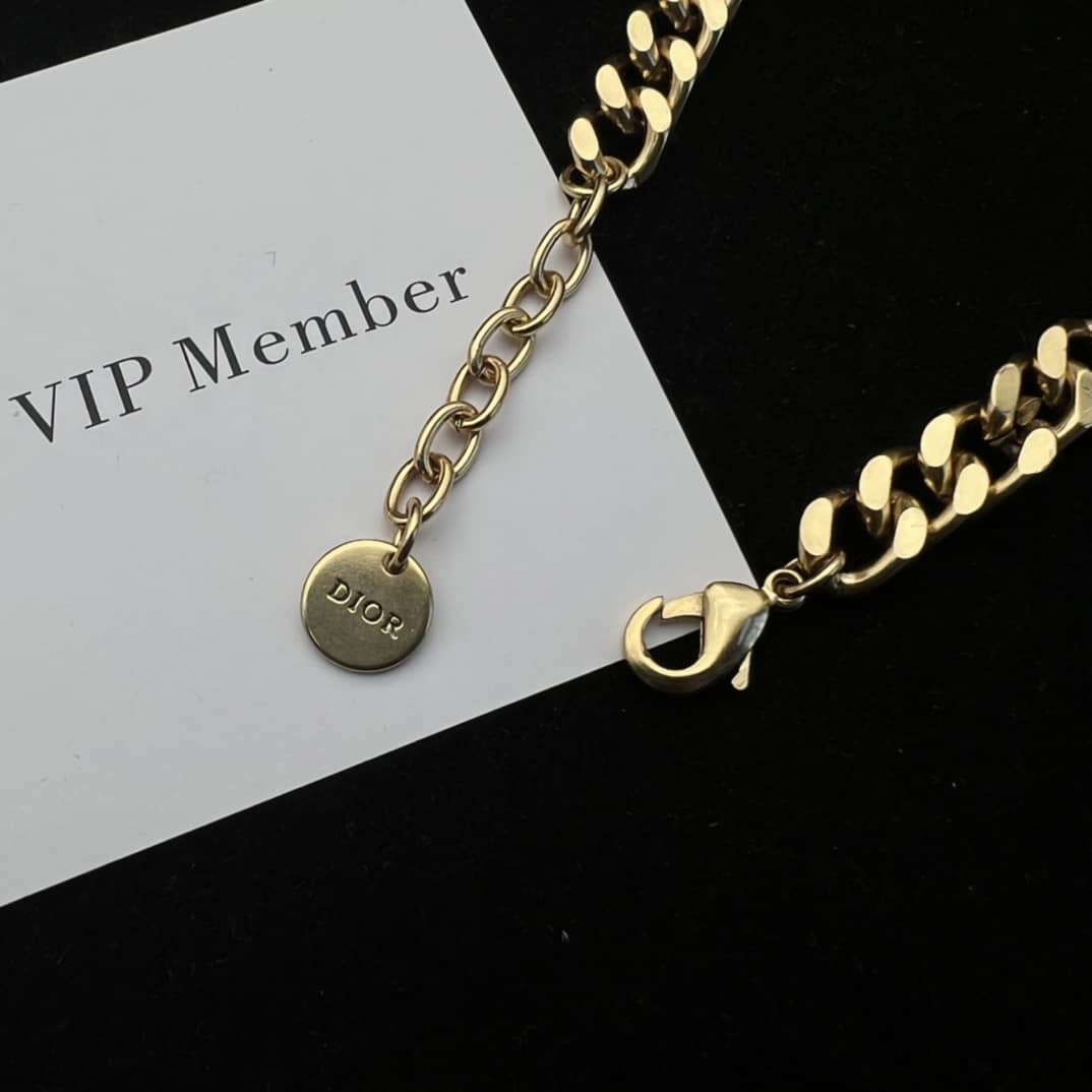 Fake Chr1st1an D10r Logo Bracelet