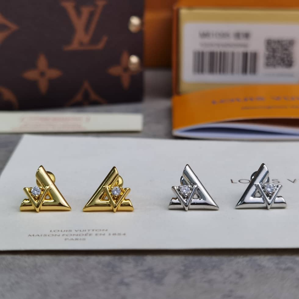 LV Hoop Earrings Dupe Logo