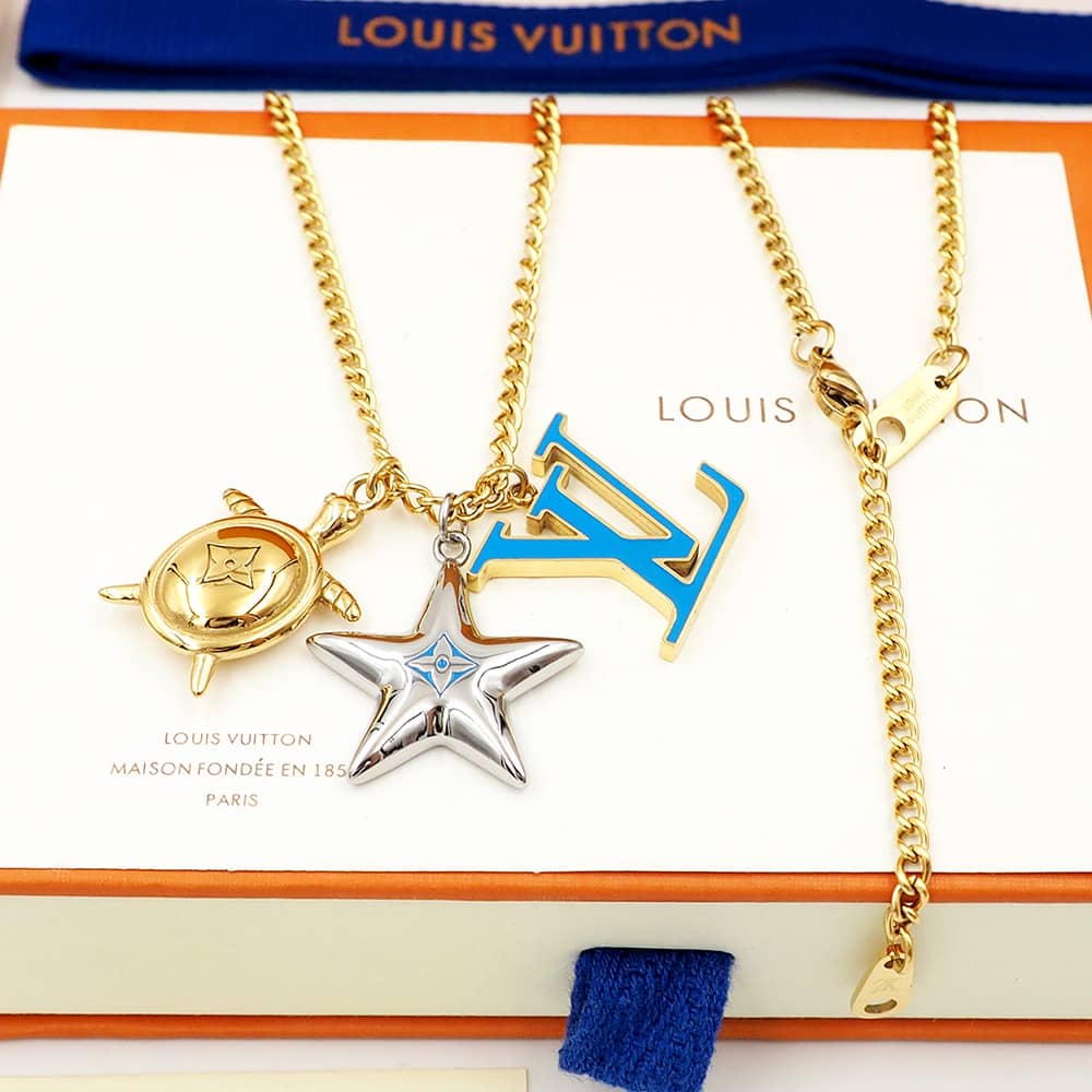 Wholesale L0vis Vvtt0n Logo Necklace