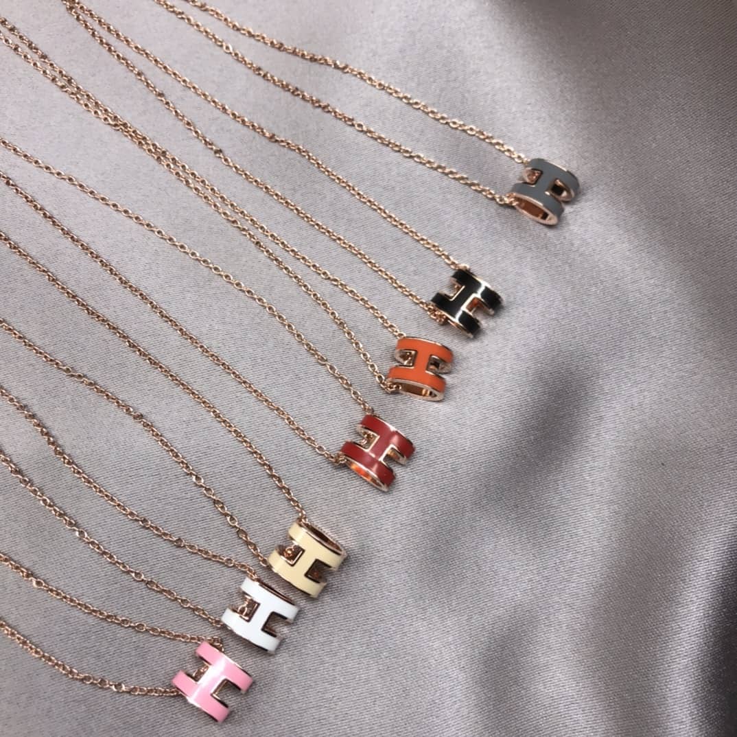 Knockoff H**me5 Logo Necklace