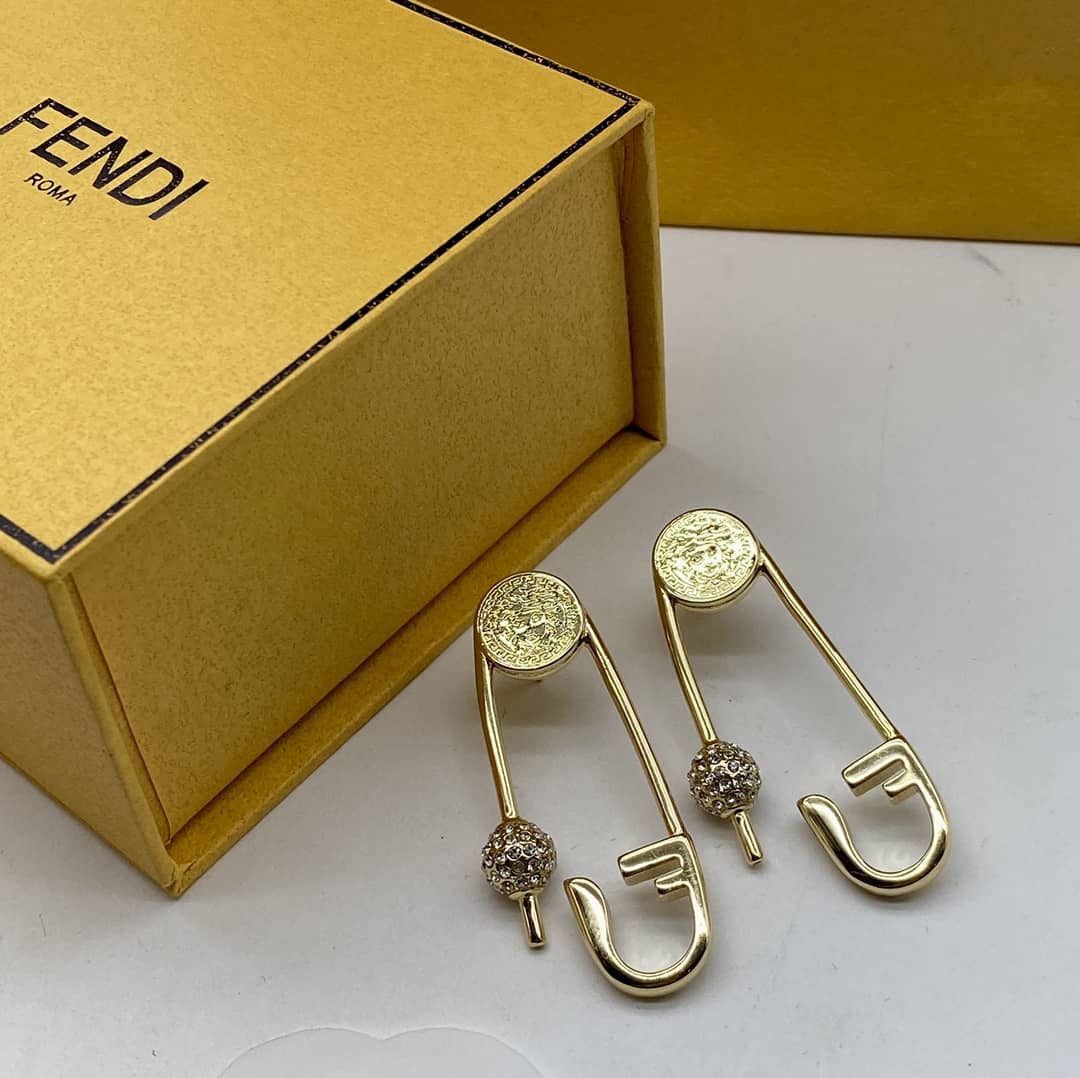 Knockoff F**di Logo Earring