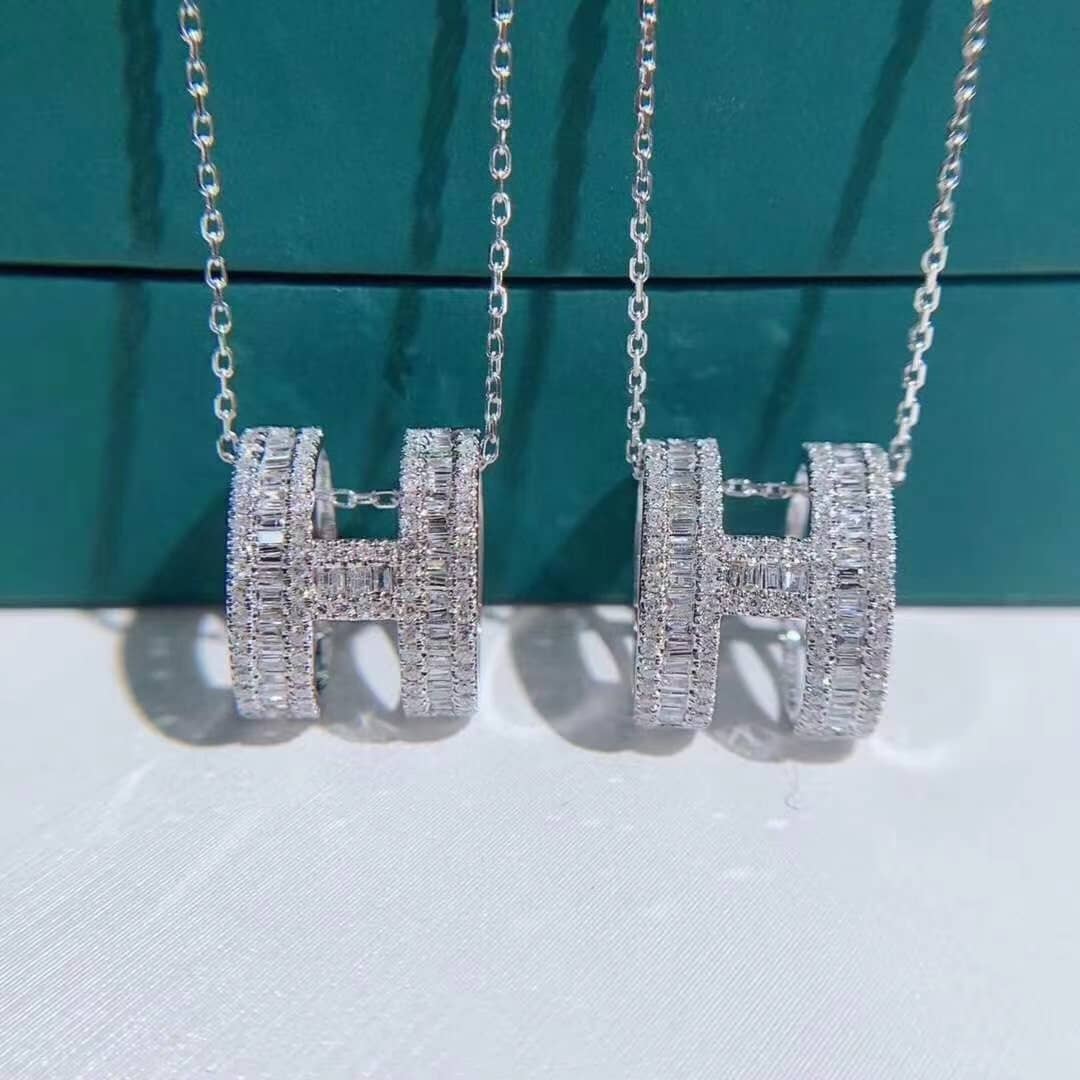 Knockoff H**me5 Logo Necklace
