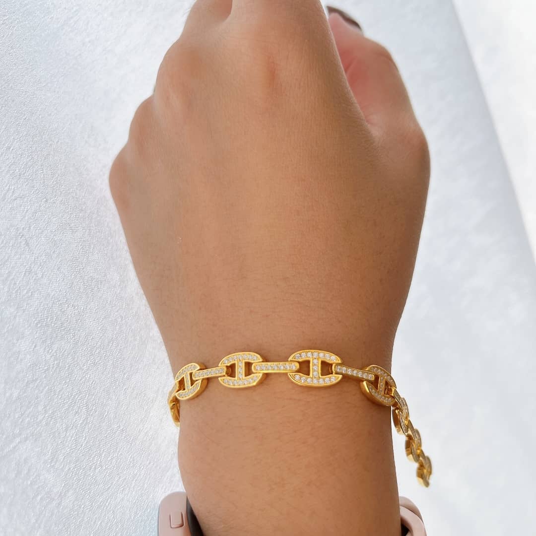 Knockoff H**me5 Logo Bracelet