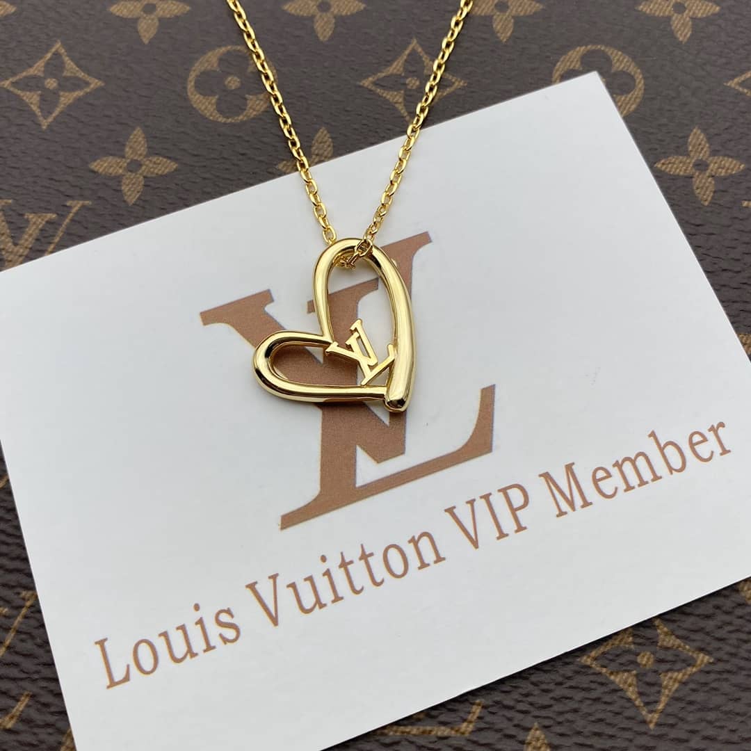 Fake L0vis Vvtt0n Logo Necklace