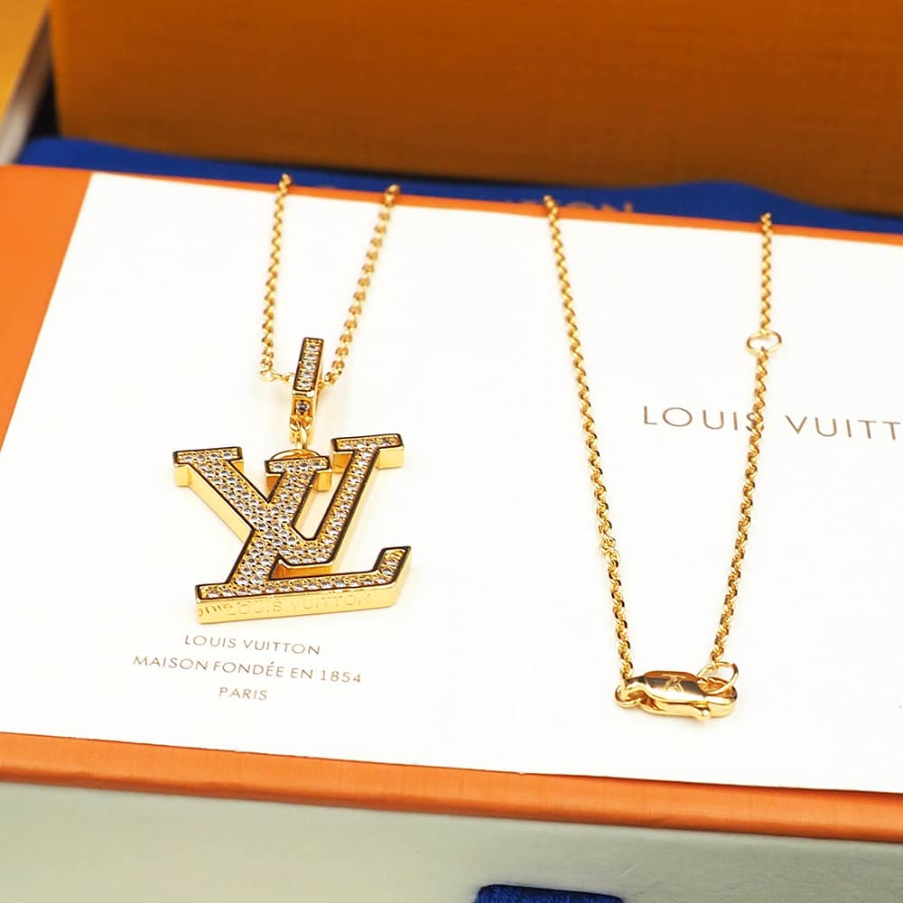 Knockoff L0vis Vvtt0n Logo Necklace