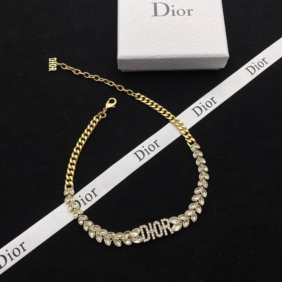 Knockoff Chr1st1an D10r Logo Necklace