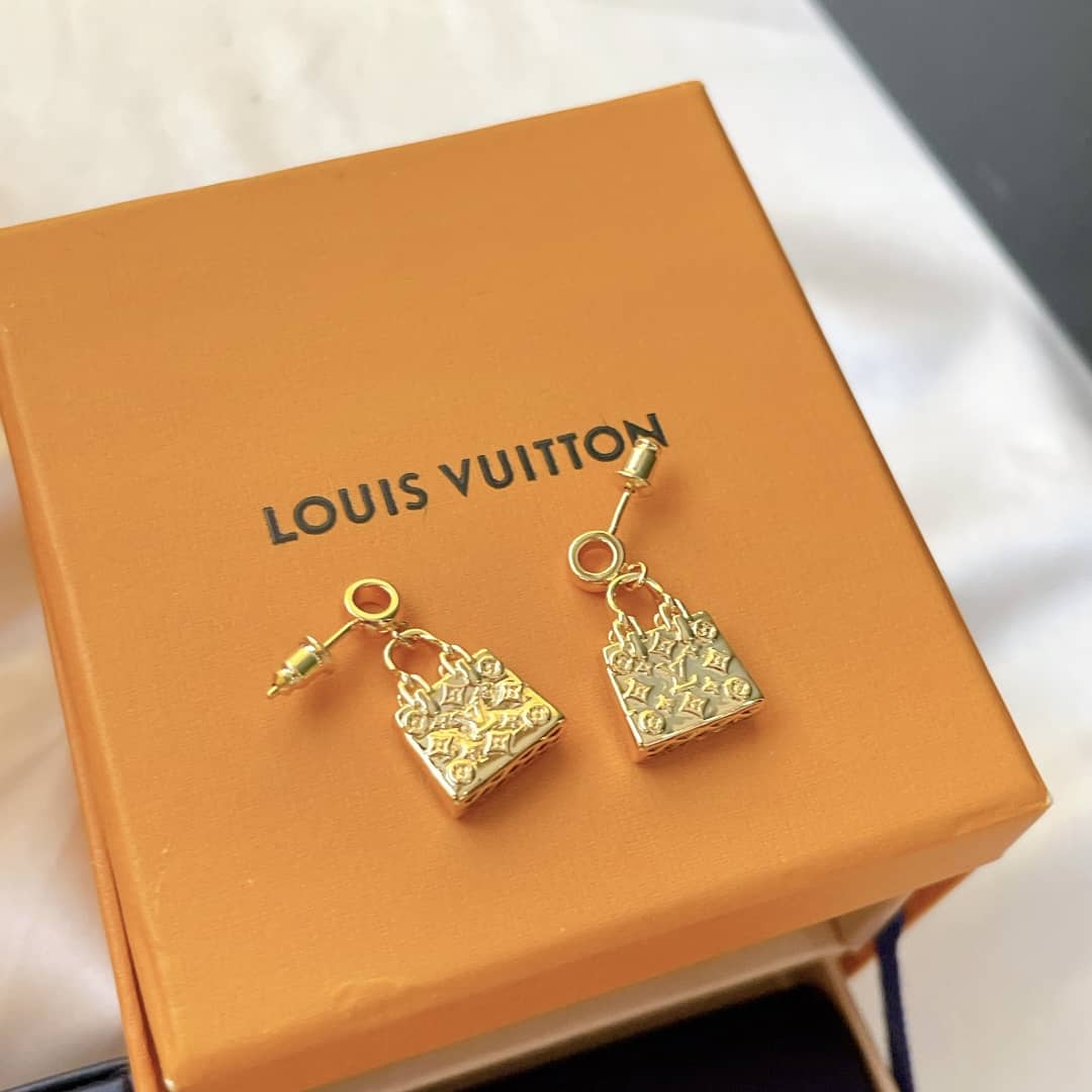 LV Hoop Earrings Dupe Logo AAA+