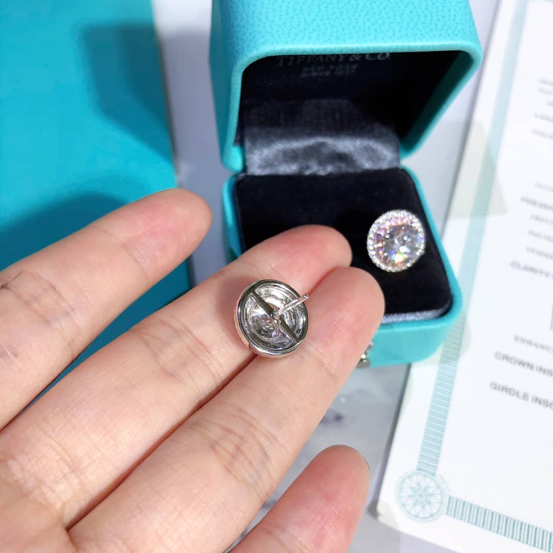 Fake T*f*ny Logo Earring