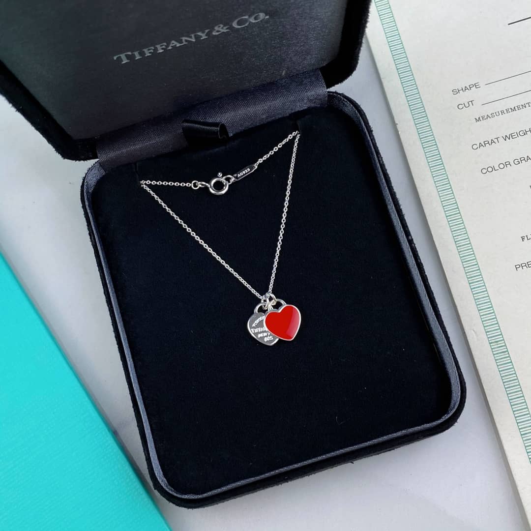 Fake T*f*ny Logo Necklace