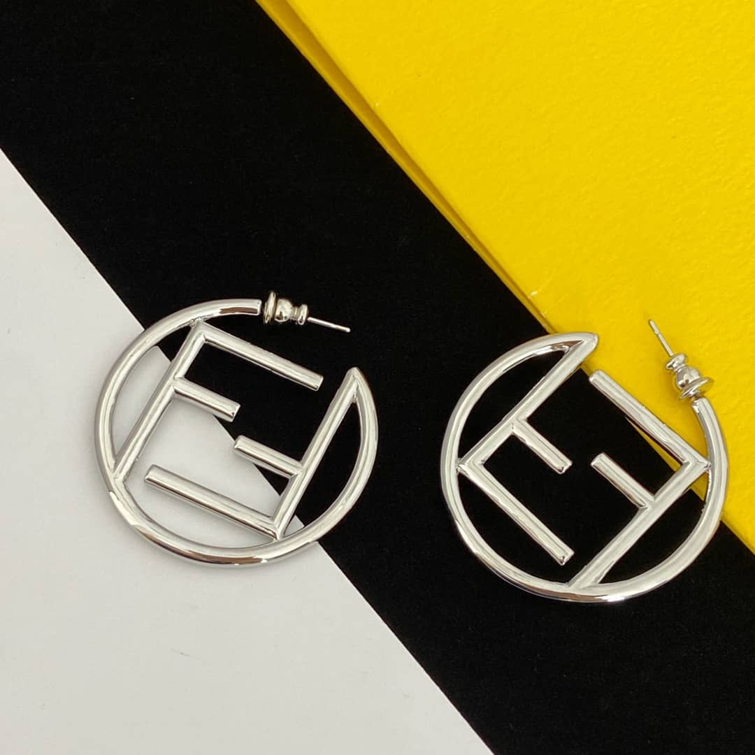 Knockoff F**di Logo Earring