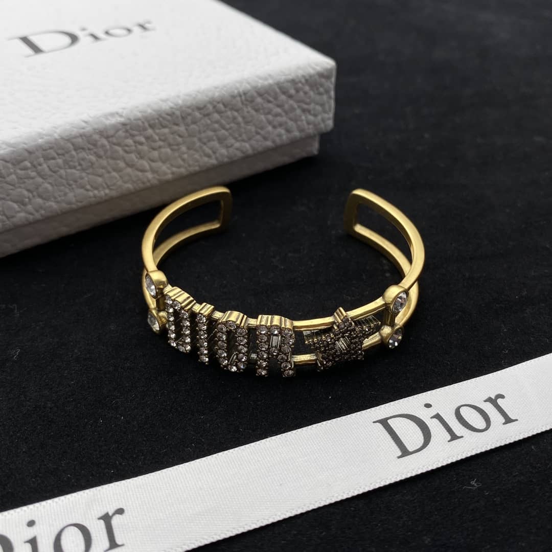 Fake Chr1st1an D10r Logo Bracelet