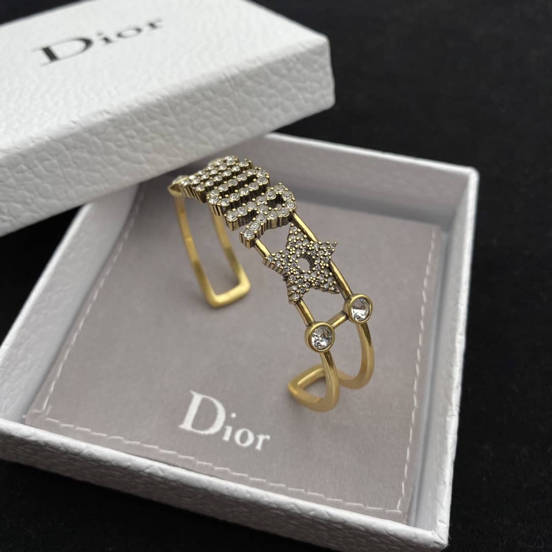 Fake Chr1st1an D10r Logo Bracelet