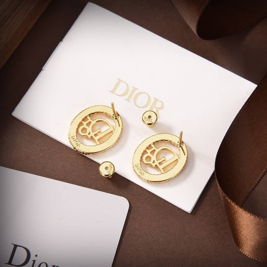 Fake Chr1st1an D10r Logo Earring