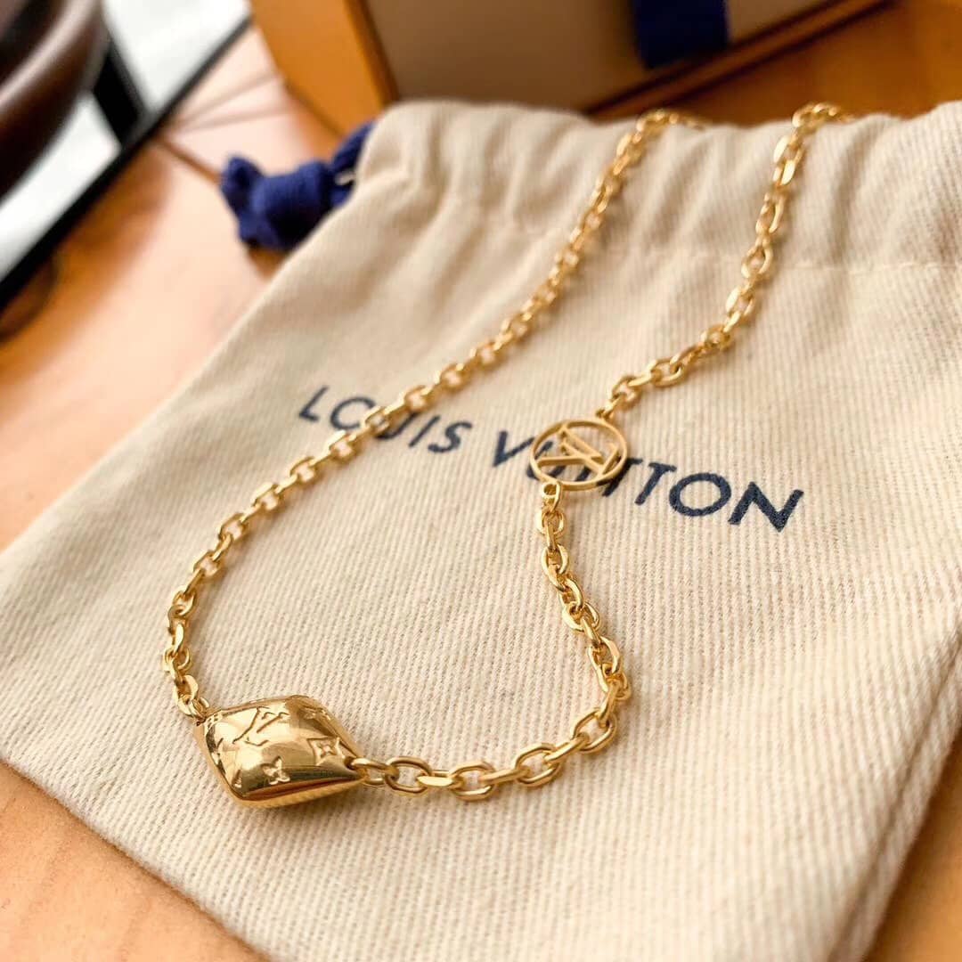 Fake L0vis Vvtt0n Logo Necklace