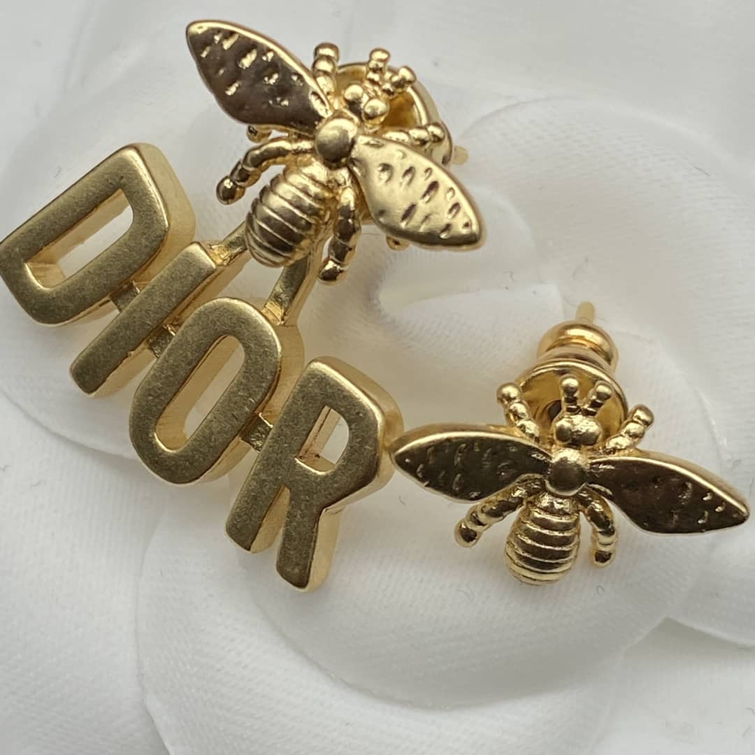 Fake Chr1st1an D10r Logo Earring