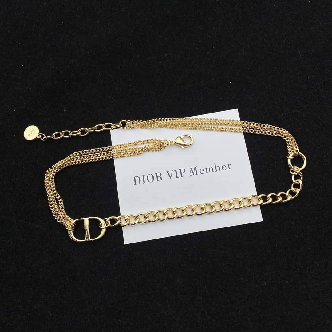 Knockoff Chr1st1an D10r Logo Necklace