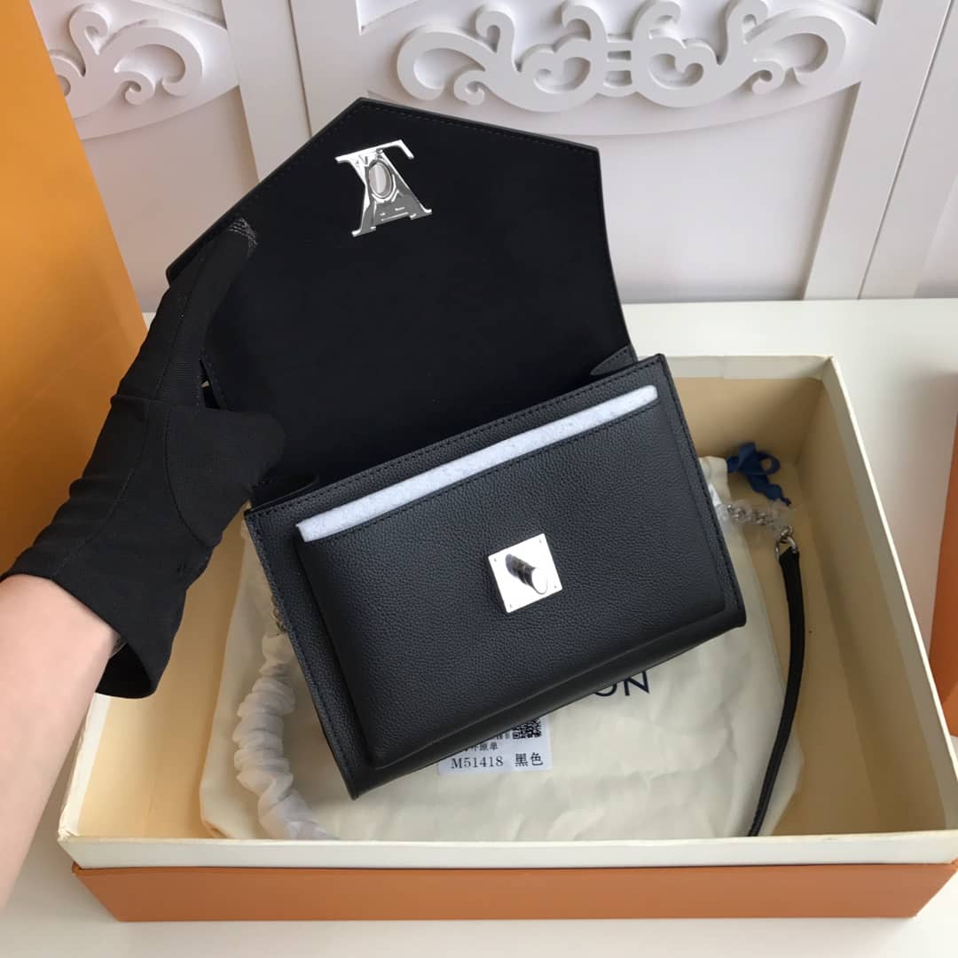 L0vis Vvtt0n MyLockMe BB Calf Chain Replica Shoulder Bag Black M51418