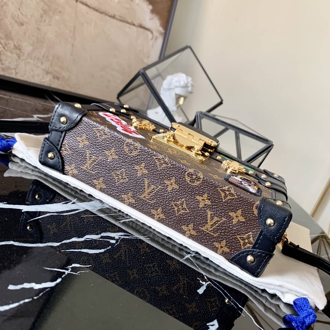 L0vis Vvtt0n Petite Malle Monogram Canvas Replica Bag Brown M40273