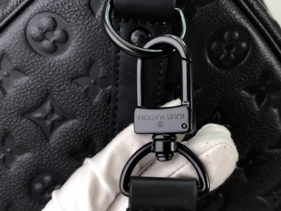 LV Duffle Bag Replica Keepall Bandoulire 50 Taurillon Monogram Black M59025