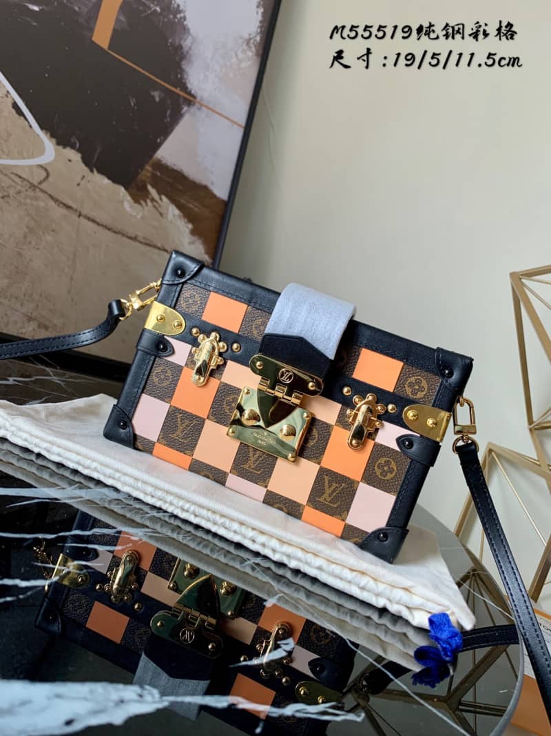 L0vis Vvtt0n Petite Malle Damier Monogram Canvas Replica Box M55519