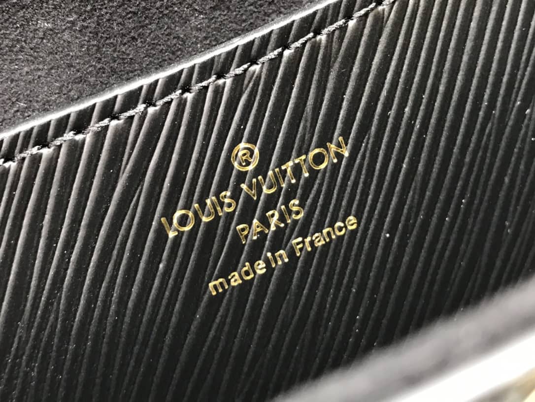 L0vis Vvtt0n Twist MM Golden Lock Handle Epi Leather Replica Crossbody Bag Black M57506