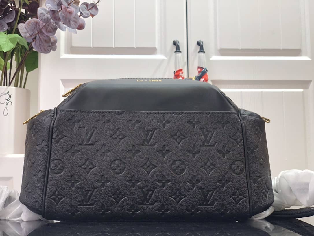 LV Backpack Replica x NBA Basket Grain Leather Monogram Black M57972