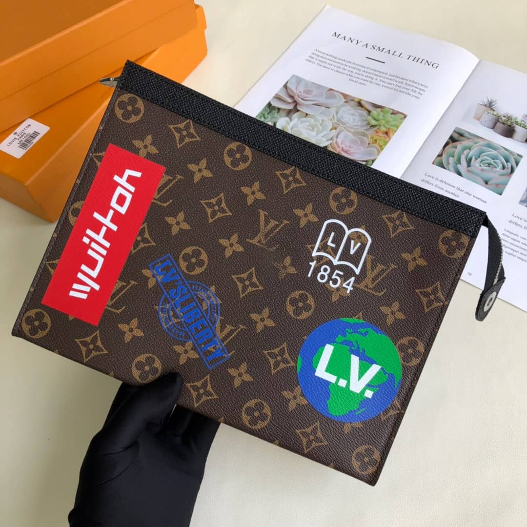 L0vis Vvtt0n Monogram Eclipse Canvas Replica Pochette Voyage MM Brown M61692