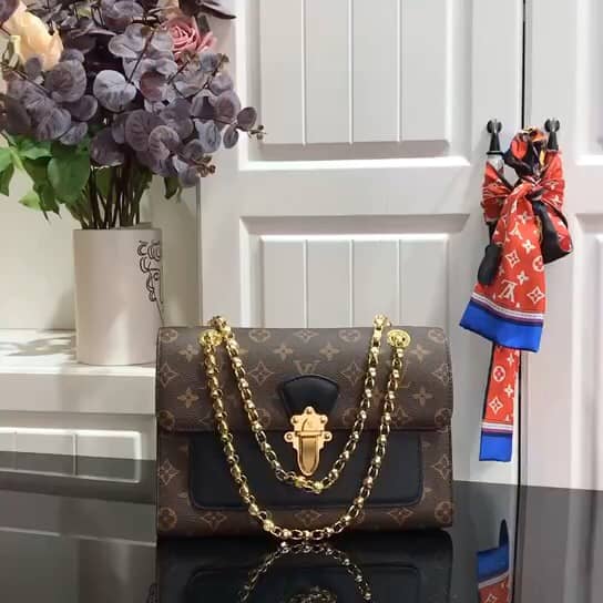 L0vis Vvtt0n Monogram Canvas Victoire Chain Bag Replica Black M41731