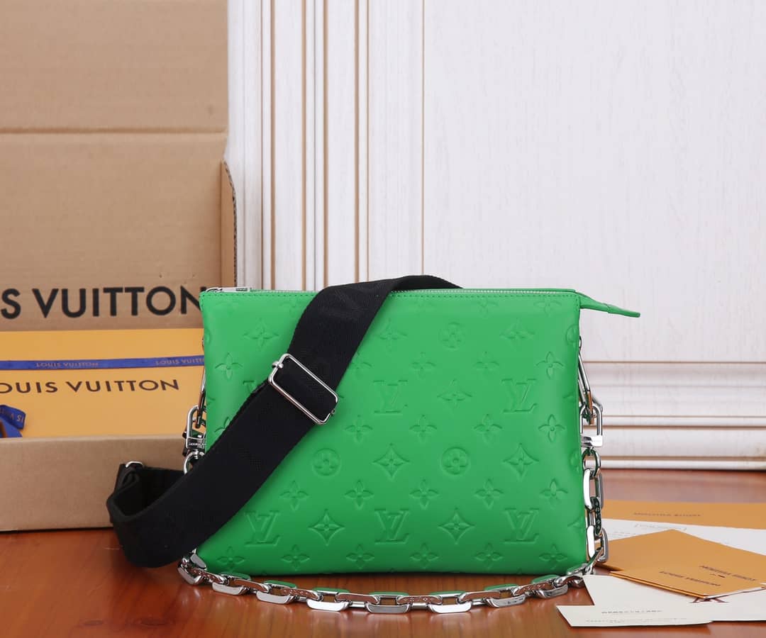 L0vis Vvtt0n Coussin PM Monogram Embossed Replica Crossbody Bag Green M57790