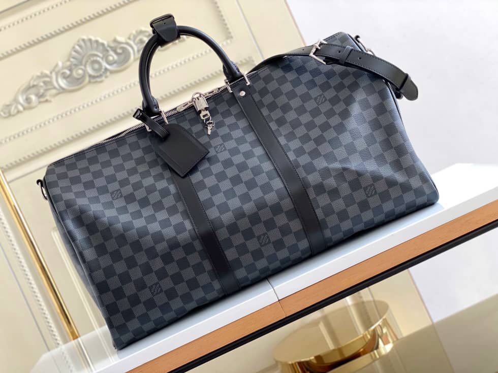 LV Duffle Bag Replica Monogram Keepall Bandouliere 50 Boston Bag Blue M41416