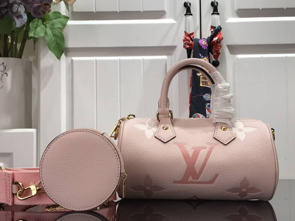 L0vis Vvtt0n Monogram Empreinte Papillon BB Pink M45708 Replica Shoulder Bag