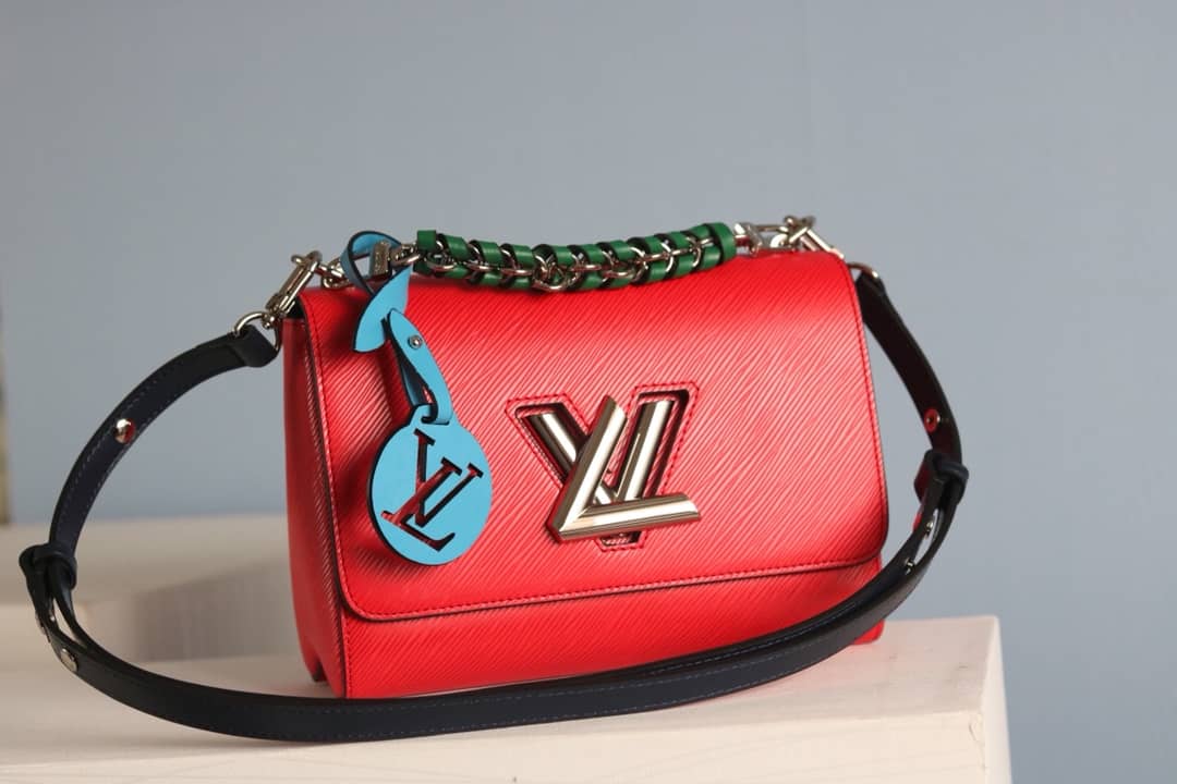 LV Tote Dupe Twist MM Crossbody Bag Replica Red M50305