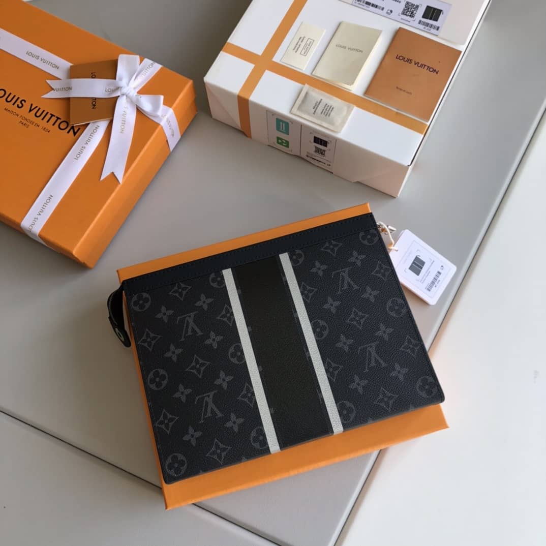 L0vis Vvtt0n Eclipse Fragment Pochette Voyage MM Replica Clutch Black M64440