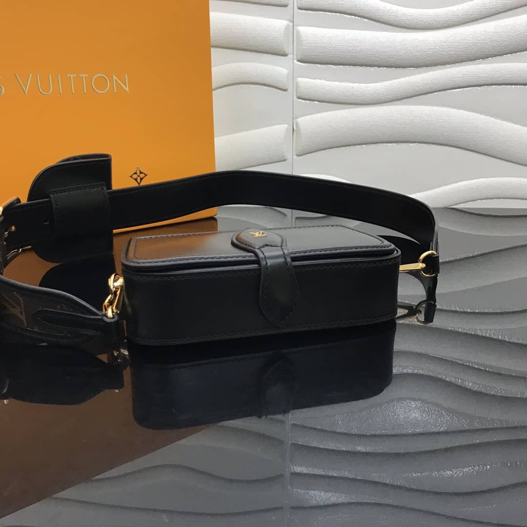 L0vis Vvtt0n Officier Pouch Monogram Canvas Strap Replica Bag Black M69841