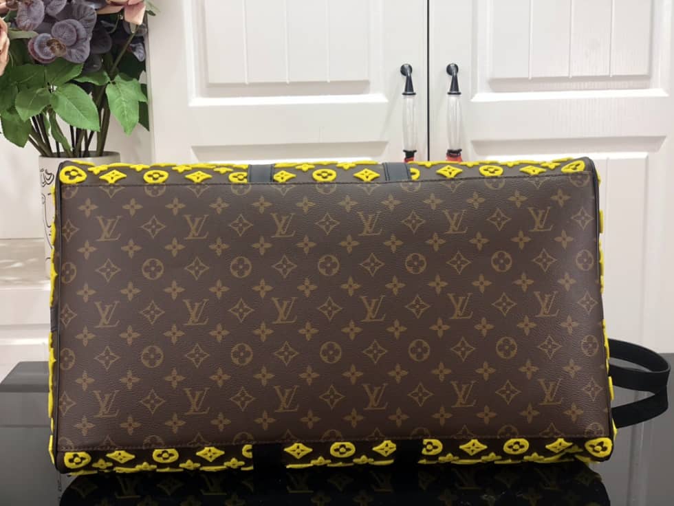 LV Duffle Bag Replica Keepall Triangle Bandouliere 50 Yellow M45046
