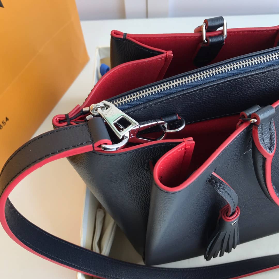 L0vis Vvtt0n Lockmeto Leather Tote Replica Black M54569