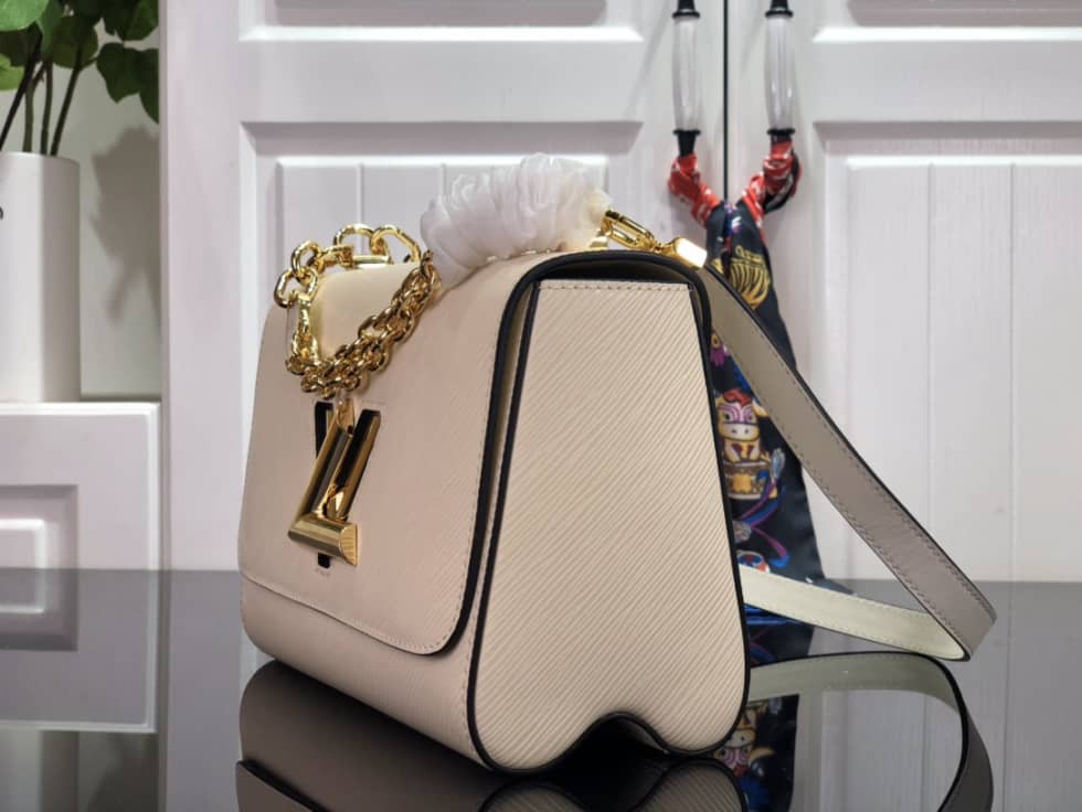 L0vis Vvtt0n Twist MM Epi Grained Leather Beige M59403 Replica Crossbody Bag