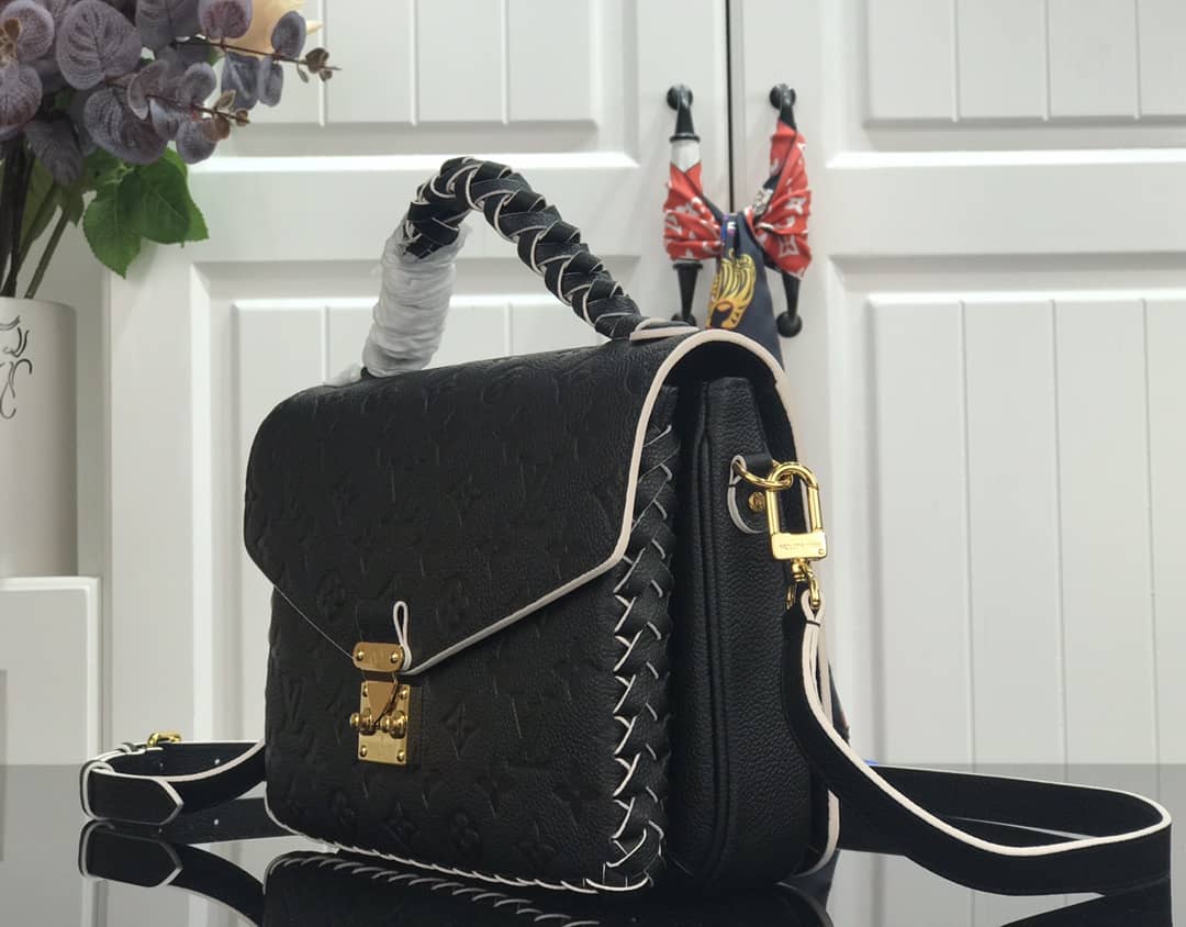 L0vis Vvtt0n Pochette Metis Braided Monogram Empreinte Replica Black M43942